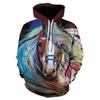 Men's Sweatshirt Wild Horse Stallion Animal 3D Digital Print Men's Hoodie Top