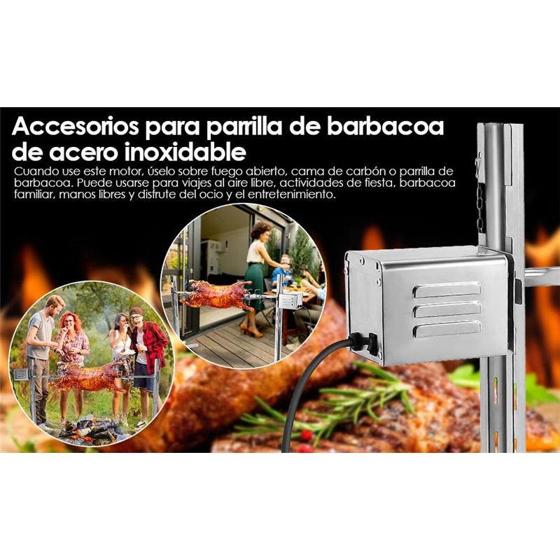 Электрический мотор для вертела-гриля Коза Свинья Курица Барбекю Вертел Вращающийся Вертел Наружные Аксессуары для Барбекю SP-S40 Нержавеющая Сталь