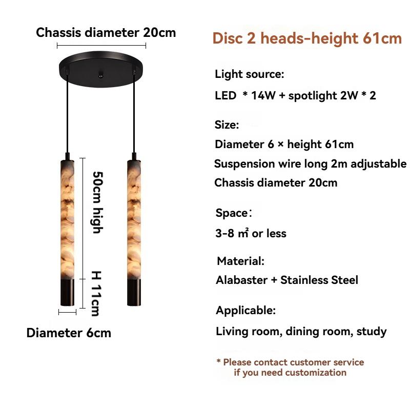 Spanish natural marble pendant light modern luxury villa hotel bar bedroom light home decoration simple design pendant light