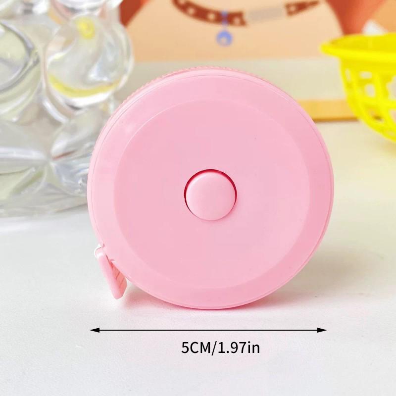 Мини круглая линейка для измерения длины окружности с тремя самозатягивающимися измерительными лентами, двойная шкала, гибкая измерительная линейка для шитья тела