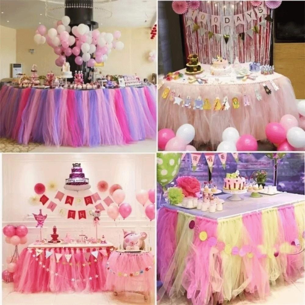 DIY Craft Sheer Tulle Fabric Ribbon Multi-clolor Party Decor Tulle Event Decoration