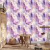 Ink purple, white and powder pink wallpaper for living room and bedroom 50x1000
