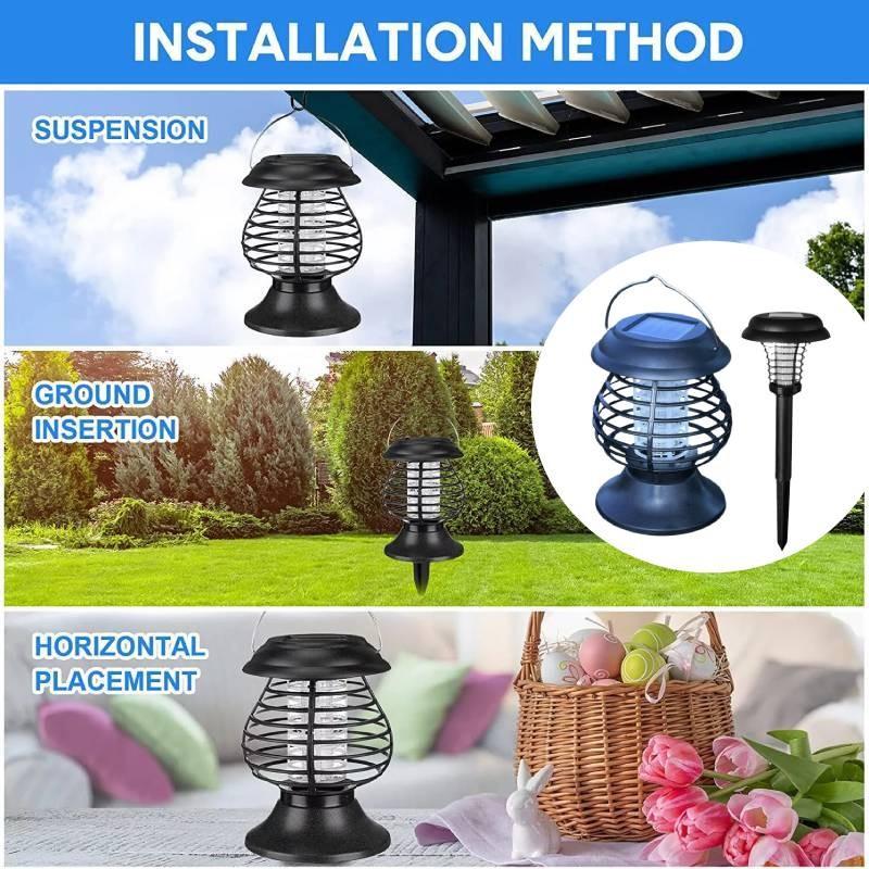Solar Powered Mosquito Zapper Led Garden Light For Outdoor Pest Control