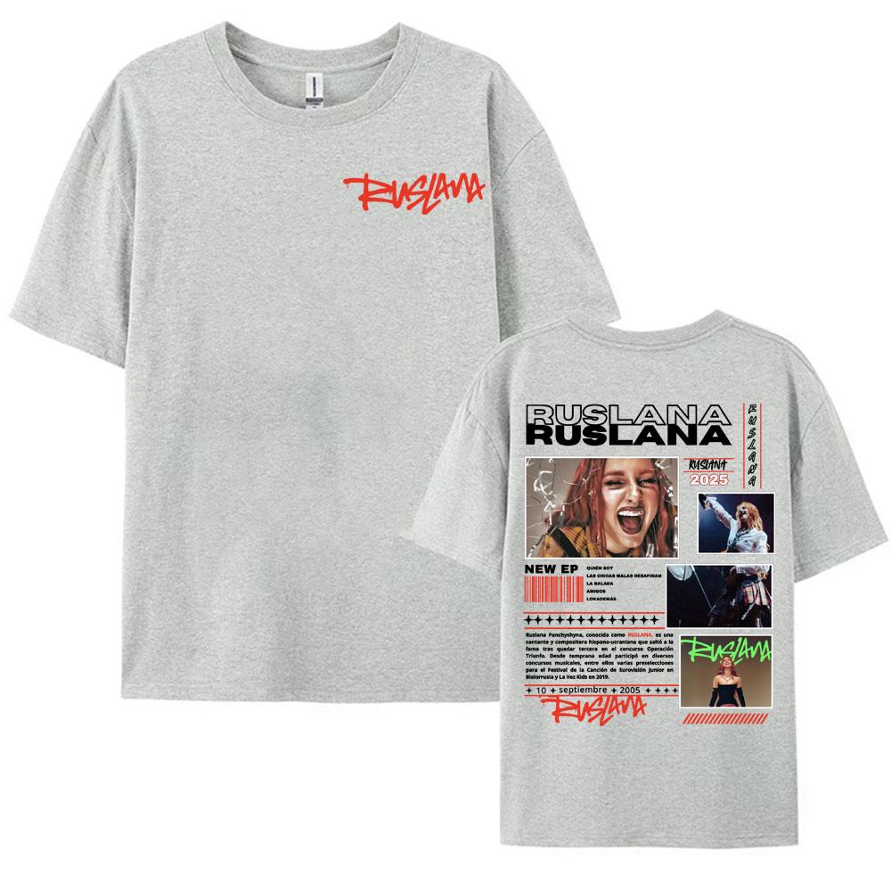 Singer Ruslana Album Tour 2025 Merch T Shirts Men Womens Clothing Fashion Aesthetic Tshirt Hip Hop Casual High Quality T Shirt