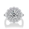 Bague Ringen Новое женское трендовое кольцо из серебра S925 с инкрустацией из муассанита 2 карата, можно регулировать