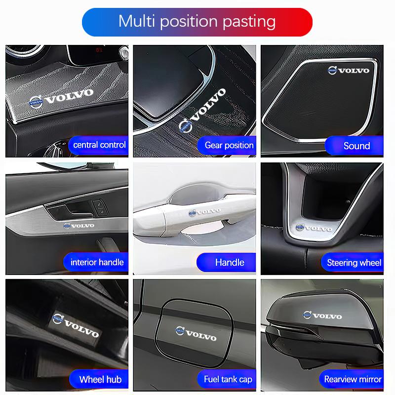 Car Styling PU Emblem Logo Sticker Car Decoration For Volvo Xc60 Xc90 V40 V60 S60 V50 V90 S80 C40 XC40 V70 XC70 C30 C70 Rdesign