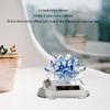 Solar Powered Rotating Crystal Lotus Figurine Car Air Fragrance Diffuser  Balconies