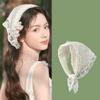 Knitted Lace Triangle Hair Scarf Bandana Vintage Crochet Bandana Women Flower Scarf Headband Hat Travel Photo Headband