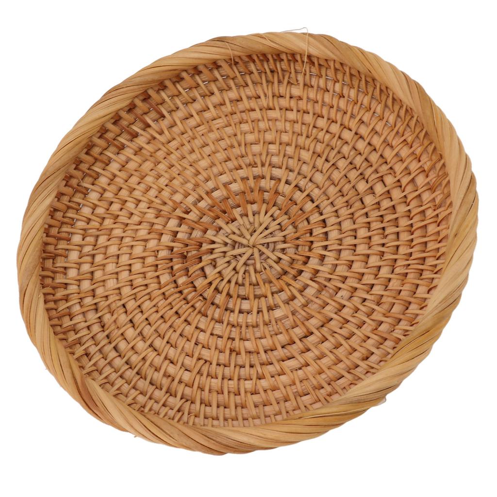 Ротанговая фруктовая тарелка, ручная работа, элегантная, традиционная, из натурального ротанга, сервировочный поднос для кухонной столешницы