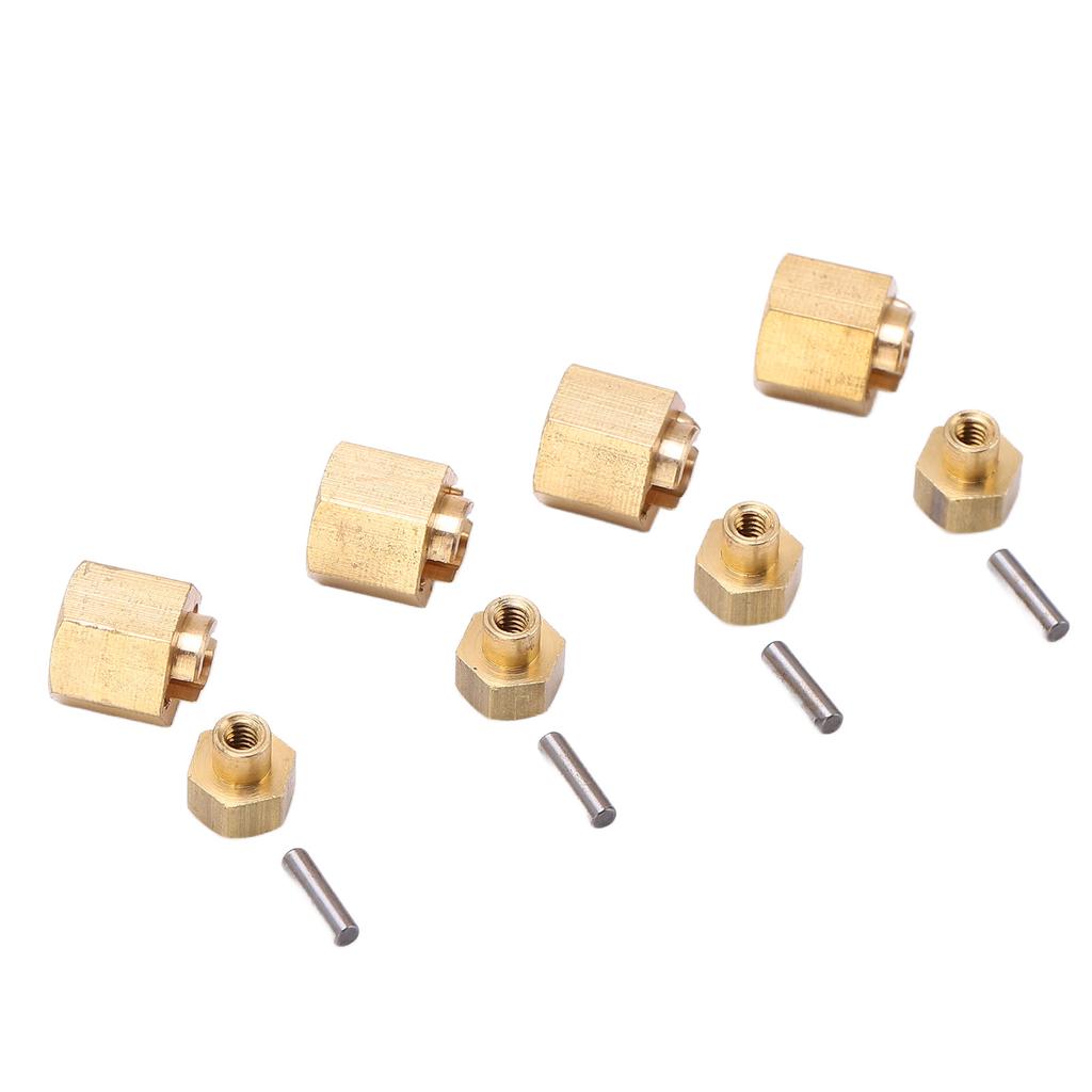 Латунный 7мм Колесный Шестигранник Удлиненный Адаптер для Axial SCX24 AXI90081124 Детали для Модернизации Радиоуправляемой Машины
