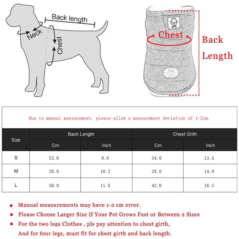 Thick soft fabric locks in heat, offers great windproof effect, keeps your pets cozy in cold autumn and winter days.