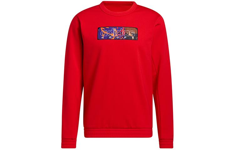 Adidas Sweatshirts Men's Light Scarlet Crew Neck Moderate Regular GQ2834