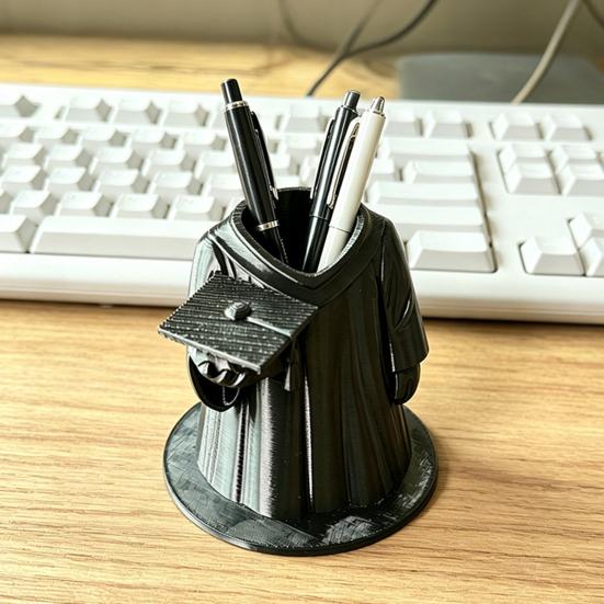 Подставка для ручек в виде выпускной мантии, 3D-печатный стакан для карандашей "Выпускник", Органайзер для рабочего стола для ручек, кистей для макияжа, Подарки на выпускной для школы, колледжа