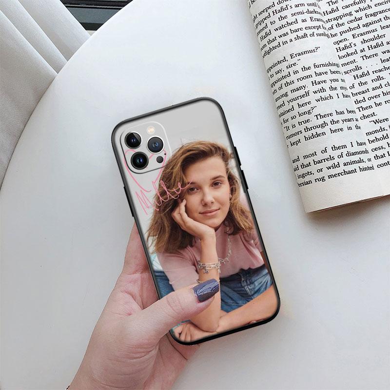 Millie Bobby Brown New High-End Cover Phone Case for iPhone 16 15 14 13 Pro Max Plus Mini
