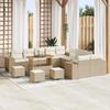 VidaXL 14-piece Garden Sofa Set Beige Polyrattan, Garden and Terrace, Modern Outdoor Furniture 3362071