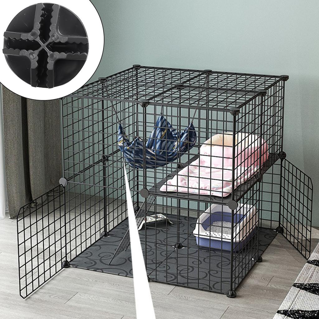 Pack of 4 Multipurpose Grids Connectors Portable Accessory for Wire Shelving Storage Solution and Modulars Closets