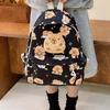 Декоративный рюкзак с капибарой, утолщенные широкие лямки, мультяшное животное, дневной рюкзак, многофункциональный, складной, большая вместимость, школьная сумка