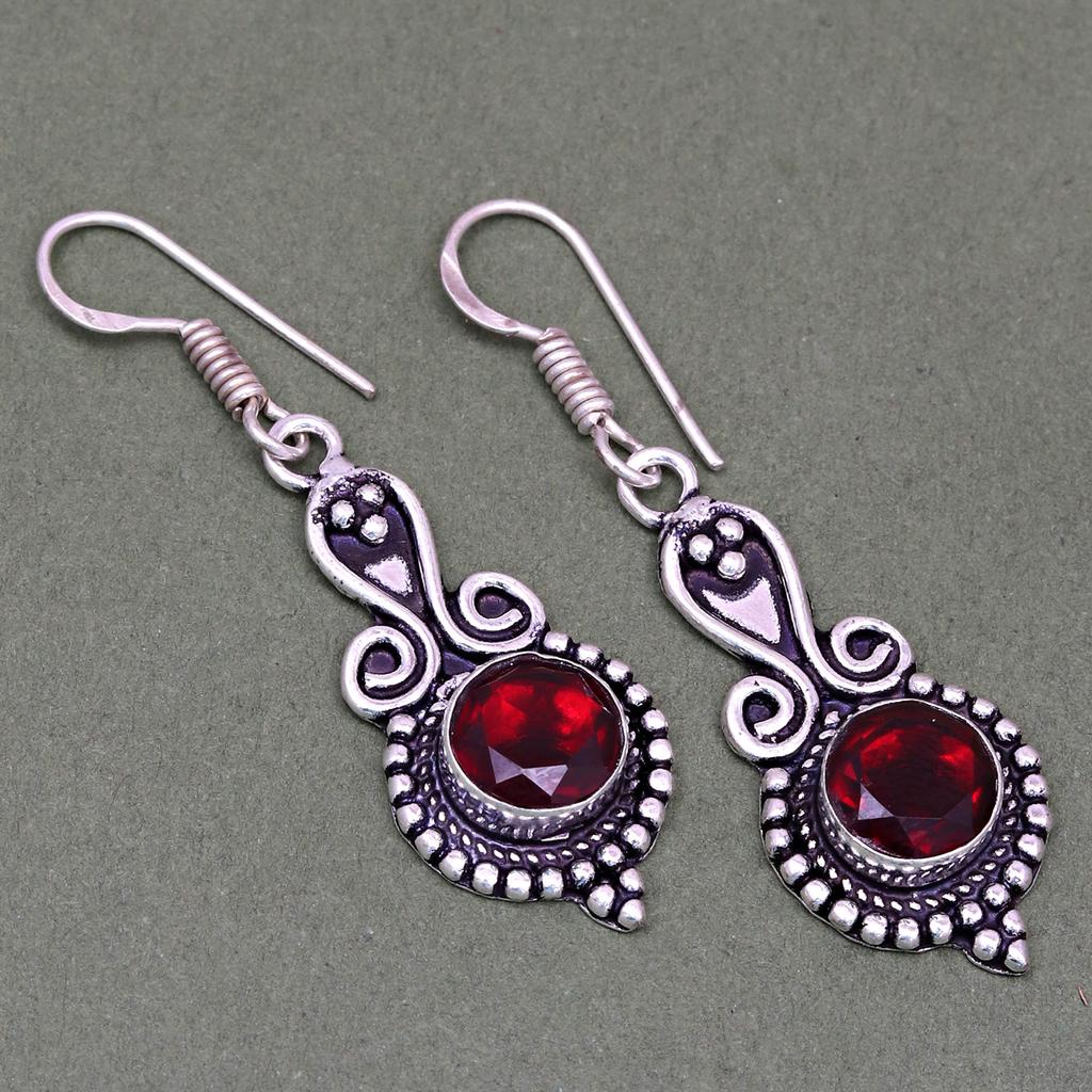 Подвеска гранат стерлинговое ювелирное изделие драгоценный камень позолоченный натуральный красный