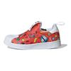 Детские кроссовки LEGO x adidas Superstar 360 J с принтом по всей поверхности, красные/облачно-белые GX3286