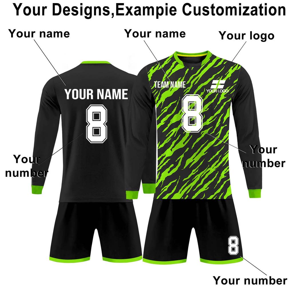 Personalised Shirts Kit Mens Girls With Name Number Custom Football Jerseys For Boys Training Suit