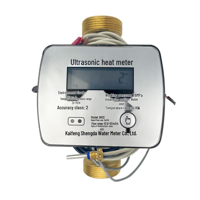 Long-Range Ultrasonic Heat Meter with Digital Display, Lithium Battery, Heating Pipeline Type, IP68-Rated Household Water Meter
