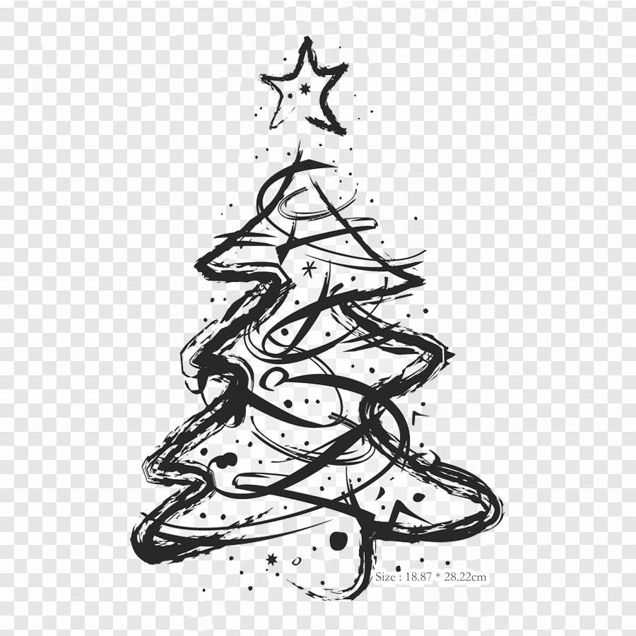 Christmas Tree Iron On Heat Transfer Printing Vinyl Patches Sticker for Clothes DIY Appliques Washable Patches