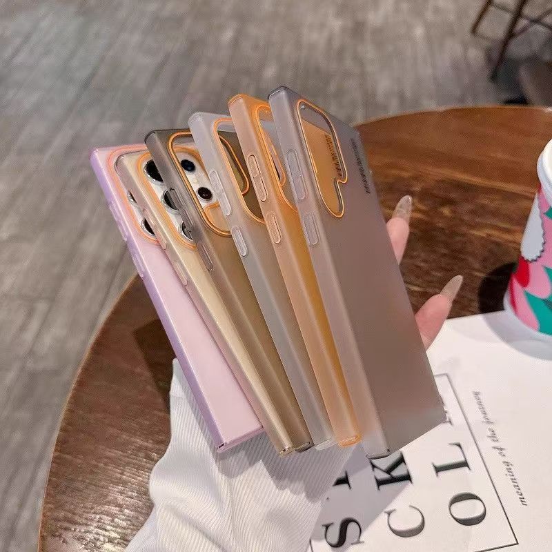 Simple Matte Transparent Case Suitable for Samsung S25 Ultra Mobile Phone Case S22 Case S24 Full Cover Protective Case 23 Hard