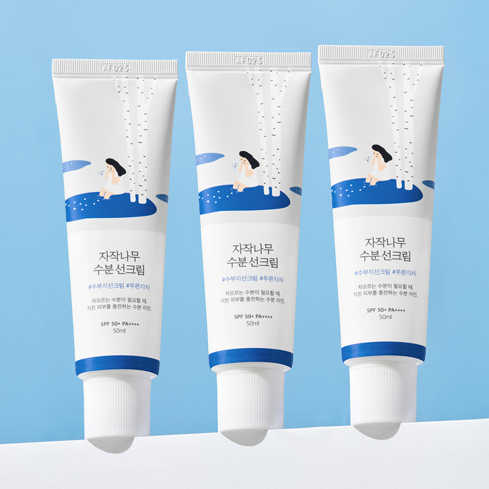 Round Lab Birch Juice Moisturizing Sunscreen SPF50+ PA++++ 3SET 50ml Hydrating Sun Cream x3