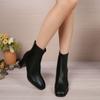 Женские ботильоны на высоком каблуке, кожаные туфли, зимняя новая модная обувь для вечеринок, женская обувь 2024 года, туфли-лодочки, женские готические туфли