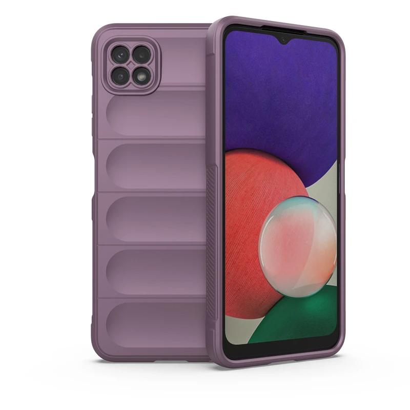 Для Samsung Galaxy A22 5G задняя крышка телефона чехол жидкий силикон противоударный защитный чехол Funda Coque
