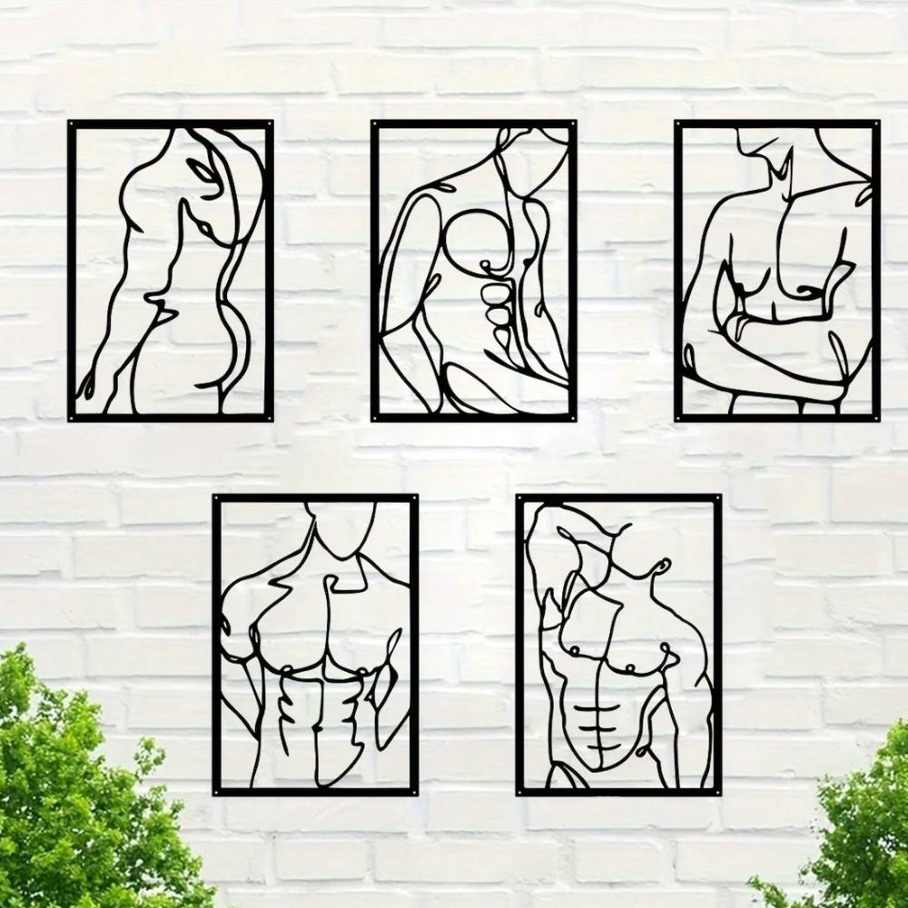 Привлекательное современное настенное произведение искусства из металла — выбор домашнего декора. Абстрактный дизайн для жилых помещений, таких как спальня, ванная комната, гостиная.