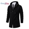 Mens Long Full Zip Fleece Lined Fashion Jacket Knitted Men Regular Fit Hooded Coat