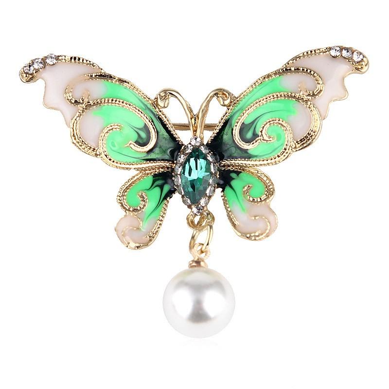 Diamond Butterfly Brooch Scarf Sweater Accessories