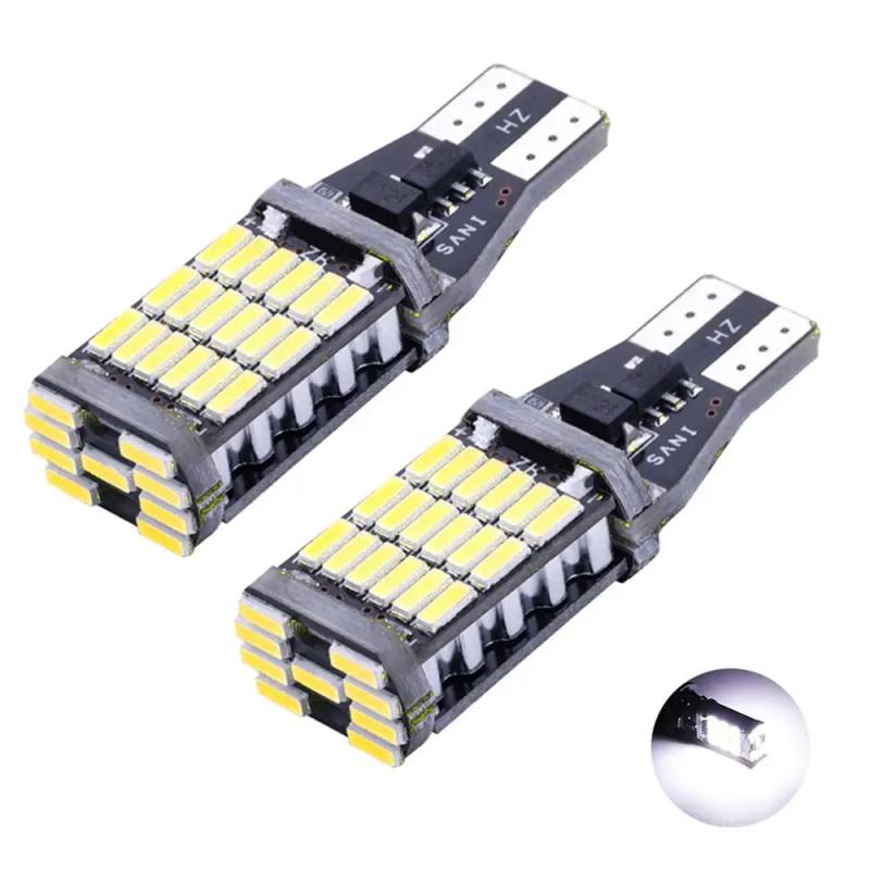 Новый светодиод W16W 921 912 супер яркий 45 SMD 4014 светодиод Canbus без ошибок автомобильный резервный стоп-сигнал фонарь тормозной фонарь белый 12 В