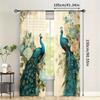 2 шт. Элегантные шторы с павлинами, синие, винтажный цветочный узор, для гостиной, спальни, офиса, солнцезащитные, декор в деревенском стиле, шторы