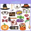 Halloween Skeleton Pumpkin Photo Props With Paper Material For Party Decorating