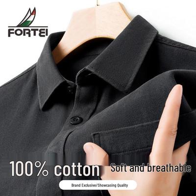 Мужская рубашка Futing с длинным рукавом, тяжелый 100% хлопок, в стиле business casual