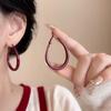 Винтажные серьги Anko Red Geometric Circle, женские, элегантные, в гонконгском стиле, высококачественные, белые, украшения для ушей