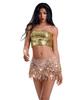 Sequined Tassel Latin Dance Skirt for Women – Stage and Bar Performance Costume Shorts