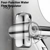 Flexible Faucet Head For Dishwashing Sink Swivel Extender, Built-in Filtration System And Four Gear Water Outlet, 1040 Heavy Duty Brass Extension