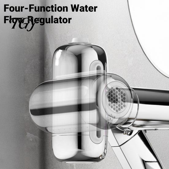 Flexible Faucet Head For Dishwashing Sink Swivel Extender, Built-in Filtration System And Four Gear Water Outlet, 1040 Heavy Duty Brass Extension