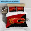 Cal-gary Flames Hockey Team 3PCS Bedding set,Ideal for 1pc Duvet Cover And 2pcs Pillowcases Perfect for Fan gift,Ideal for Bedroom, Dormitory