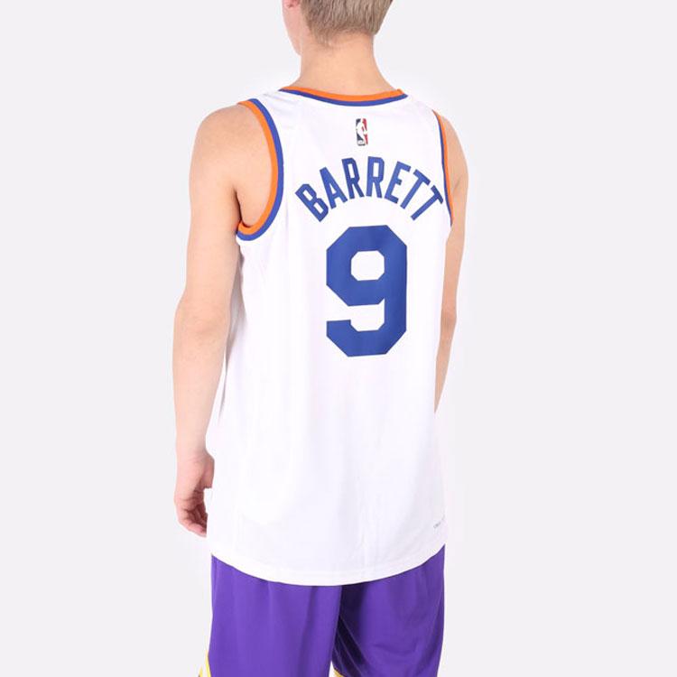 Nike NBA New York Knicks RJ Barrett Classic Edition Джерси Белый/Синий Мужской Уличный DB4121-100