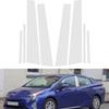 8 шт. для Toyota Prius 2016-2018 2019 2020 2021 2022 столбы столба отделка окна автомобиля BC наклейки на колонки серебристые аксессуары