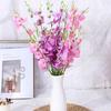 Artificial Orchids 3 Fork Realistic Colorful Fake Flower Wedding Home Office Table Centerpiece Faux Floral Branch Flower Arrangement Decoration