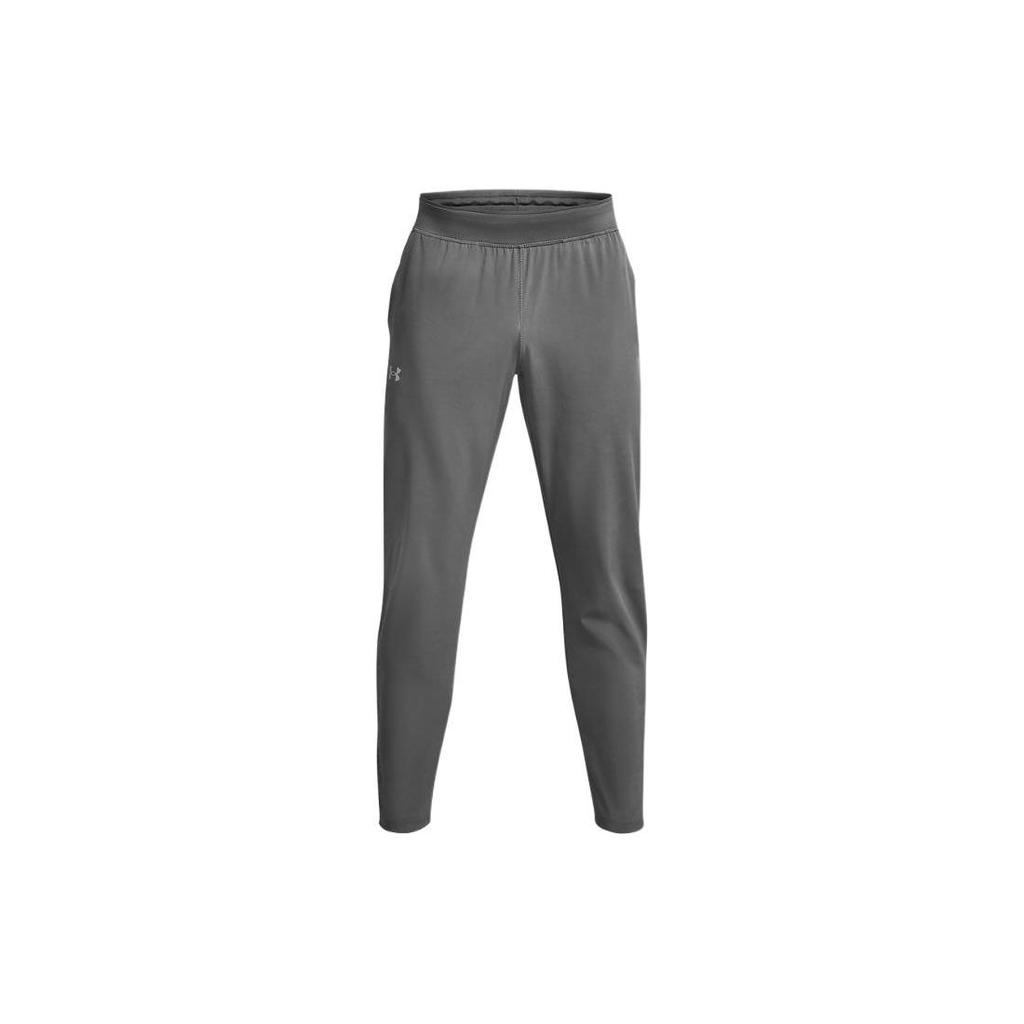 Under Armour Storm Run Logo Print Slim Fit Straight Leg Knit Sports Pants Men Pants Dark-Gray 1365622-025