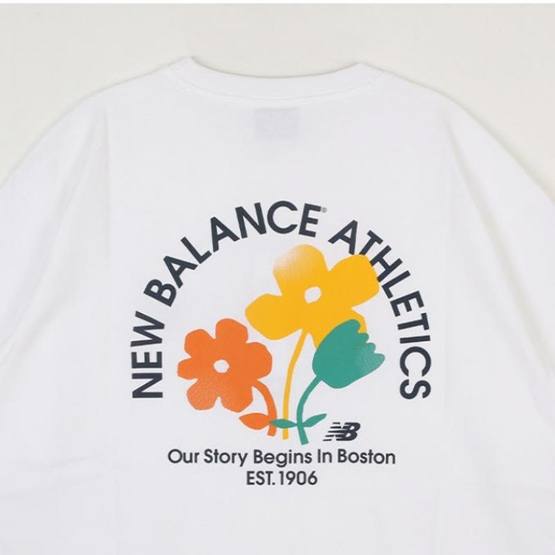 New Balance Uni Flower Short Sleeve Tee Semi Overfit Nbnefco233 10 Short Sleeve Tee