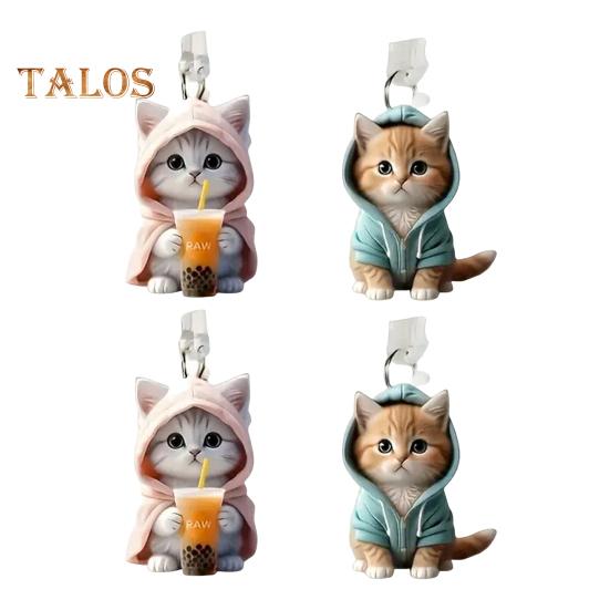 2D Acrylic Dust Plugs Charging Port Protector with Cat Pendant Small Size Universal Easy To Install Mobile Phone Interface Dust Covers