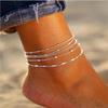 Five Piece Beach Style Minimalist Multi-layer Bracelet Ankle Chain