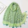 2024 Spring And Autumn Winter New Cotton And Hemp Long Thin Scarf Travel Versatile Sunscreen Warm Shawl For Women